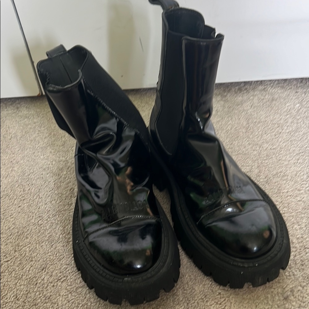 Balenciaga Black Combat Boots